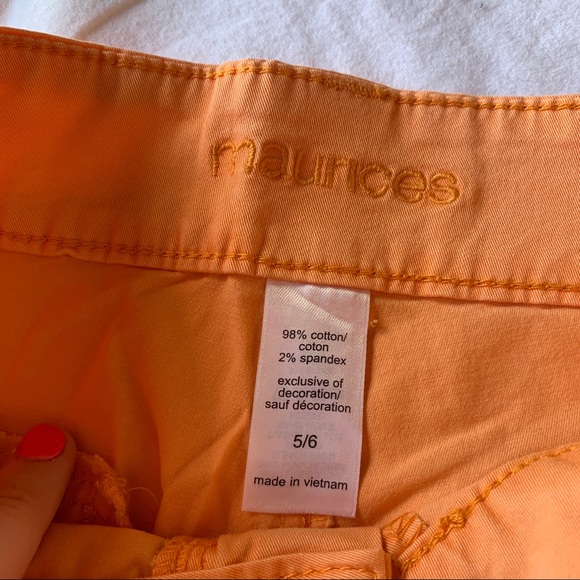 Maurices bright orange shorts - Picture 3 of 3